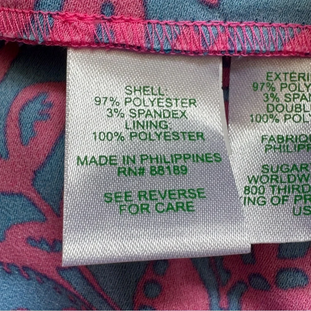 Lilly Pulitzer Jada Off The Shoulder Romper in Aura Pink Leaf An Impression Sz 2 - Picture 16 of 16